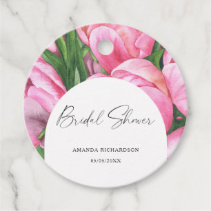 Étiquettes Cadeau Fleurs aquarelle - douche de mariée
