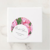 Étiquettes Cadeau Fleurs aquarelle - douche de mariée (En situation)