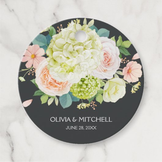 Étiquettes Cadeau Fleurs aquarelles printanières (Devant)