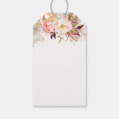 Étiquettes-cadeau Fleurs Aquarelles Roses Vierges Élégantes (Dos)