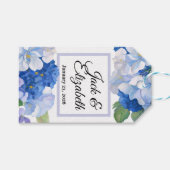 Étiquettes-cadeau Fleurs aux teintes bleues (Devant (Horizontal))