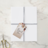 Étiquettes-cadeau Fleurs Blanches Crèmeuses Rose Pêche Mariage Flora (Avec de la ficelle)