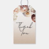 Étiquettes-cadeau Fleurs Blanches Crèmeuses Rose Pêche Mariage Flora (Dos)