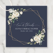 Étiquettes Cadeau Fleurs blanches, Fleurs de crème, Boho, Fête des m (Devant)