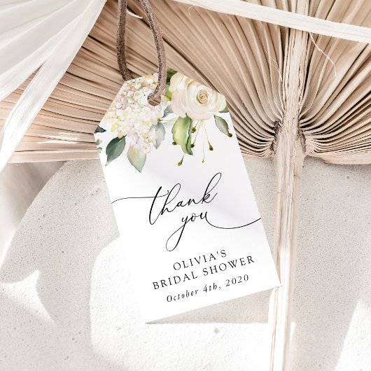 Étiquettes-cadeau Fleurs blanches, Fleurs de crème, Boho, Fête des m