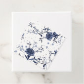 Étiquettes Cadeau Fleurs bleues (En situation)