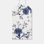 Étiquettes-cadeau Fleurs bleues (Devant)