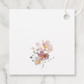 Étiquettes Cadeau Fleurs colorées, Fleur sauvage, Boho, Mariage (Dos)