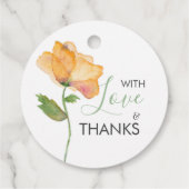 Étiquettes Cadeau Fleurs Coquelicot Aquarelle Oran (Dos)