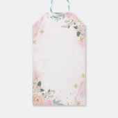 Étiquettes-cadeau Fleurs d'aquarelle chic Merci de flocons de neige (Dos)