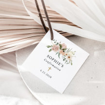 Fleurs d'aquarelle neutres simples | Confirmations