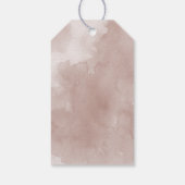 Étiquettes-cadeau fleurs d'aquarelle rose vif mariage merci (Dos)