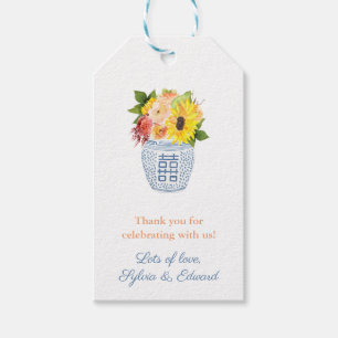 Étiquettes-cadeau Fleurs d'automne Rustic Chic Baby shower d'automne