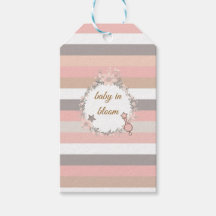 Fleurs de bébé en rose et gris