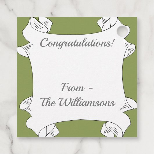 Étiquettes Cadeau Fleurs de cactus de Pêche magnifiques (Dos)