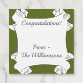 Étiquettes Cadeau Fleurs de cactus du désert rose et jaune (Dos)