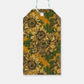 Étiquettes-cadeau Fleurs de chrysanthème jaune (Dos)