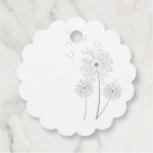 Étiquettes Cadeau Fleurs de Dandelion illustrées (Dos)