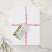 Étiquettes-cadeau Fleurs de fraises rouges sucrées Mariage (Avec de la ficelle)