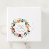 Étiquettes Cadeau Fleurs de jardin anglais Wreath Custom Wedding Tex (En situation)