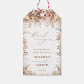 Étiquettes-cadeau Fleurs de jardin Boho Rustique Merci Mariage (Devant)
