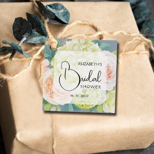 Étiquettes Cadeau Fleurs de Jardin romantiques Fête des mariées Favo