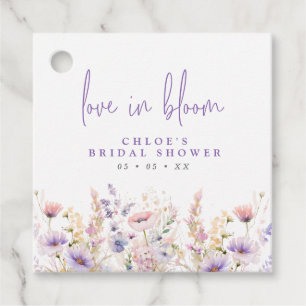 Étiquettes Cadeau Fleurs de l'amour en fleurs de lilas Lavande Fête