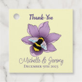 Étiquettes Cadeau Fleurs de lavande de bourdon Jaune (Devant)