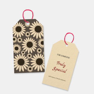 Étiquettes-cadeau Fleurs de l'Impératrice Douce Marron Impératrice