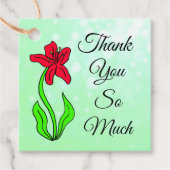 Étiquettes Cadeau Fleurs de Merci personnalisées Sage Green Cadeau (Devant)