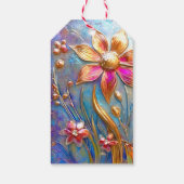 Étiquettes-cadeau Fleurs de métal (Dos)