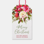 Étiquettes-cadeau Fleurs de Noël (Dos)