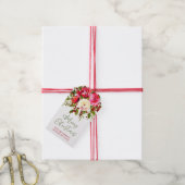 Étiquettes-cadeau Fleurs de Noël (Avec de la ficelle)