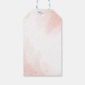 Étiquettes-cadeau Fleurs de pêche mignonne couple de mariée indienne (Dos)