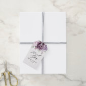 Étiquettes-cadeau Fleurs de poussiéreux pourpre foncé Mariage Floral (Avec de la ficelle)