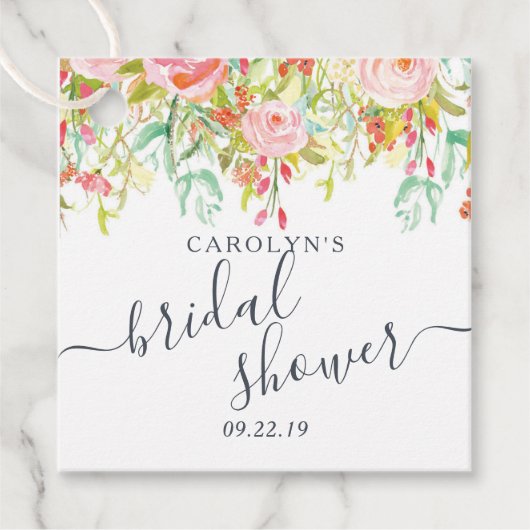 Étiquettes Cadeau Fleurs de printemps été | Baby Shower de mariage (Devant)