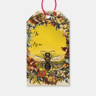 Étiquettes-cadeau FLEURS DE PRINTEMPS HONEY BEE, OEUVRE Noël