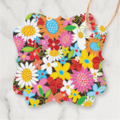 Étiquettes Cadeau Fleurs de printemps Whimsical Jardin Fête d'annive (Dos)