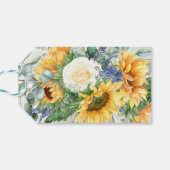 Étiquettes-cadeau Fleurs de soleil Eucalyptus Fête d'anniversaire de (Dos Horizontal)