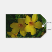 Étiquettes-cadeau Fleurs de trompette d'or II Tropical (Devant (Horizontal))