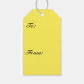 Étiquettes-cadeau Fleurs de trompette d'or II Tropical (Dos)