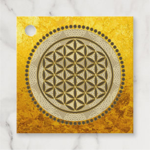 Étiquettes Cadeau FLEURS DE VIE - Symbole de géométrie sacrée Art 2