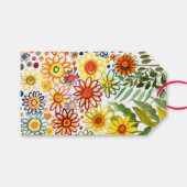 Étiquettes-cadeau Fleurs d'été (Devant (Horizontal))