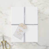 Étiquettes-cadeau FLEURS dorées (Avec de la ficelle)