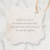 Étiquettes Cadeau Fleurs Élégantes de Teinte Terreuse Merci Boho (Dos)