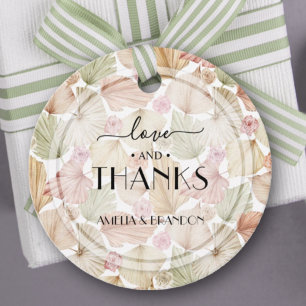 Étiquettes Cadeau Fleurs Feuilles botaniques Mariage Boho