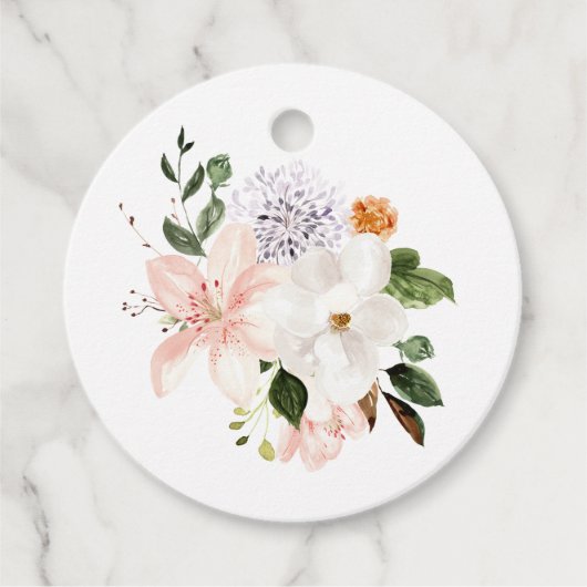 Étiquettes Cadeau Fleurs Pastel (Devant)