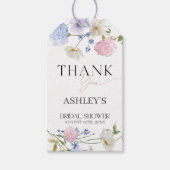 Étiquettes-cadeau Fleurs pastel Merci (Devant)