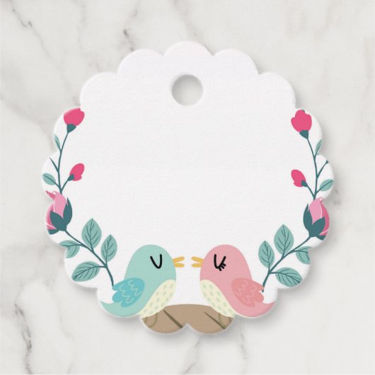 Étiquettes Cadeau Fleurs printanières inséparables (Devant)