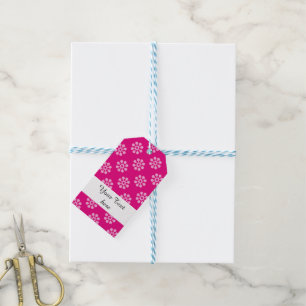 Étiquettes-cadeau Fleurs rétro transparent motif transparent blanc t